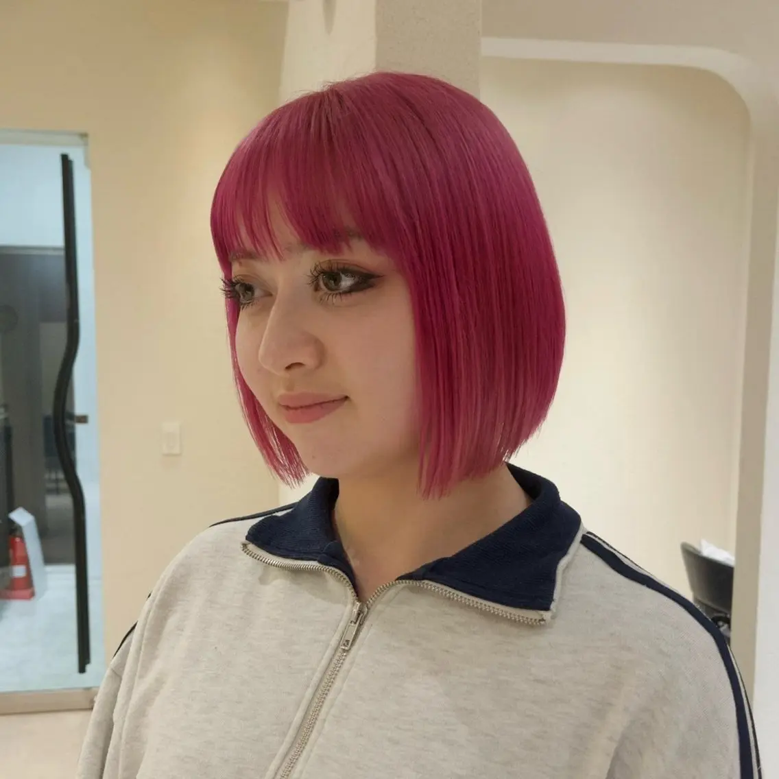 ミディアム カラー ブリーチ ボブ ヘアカラー ブリーチカラー🌟/ ちさとのヘアスタイル