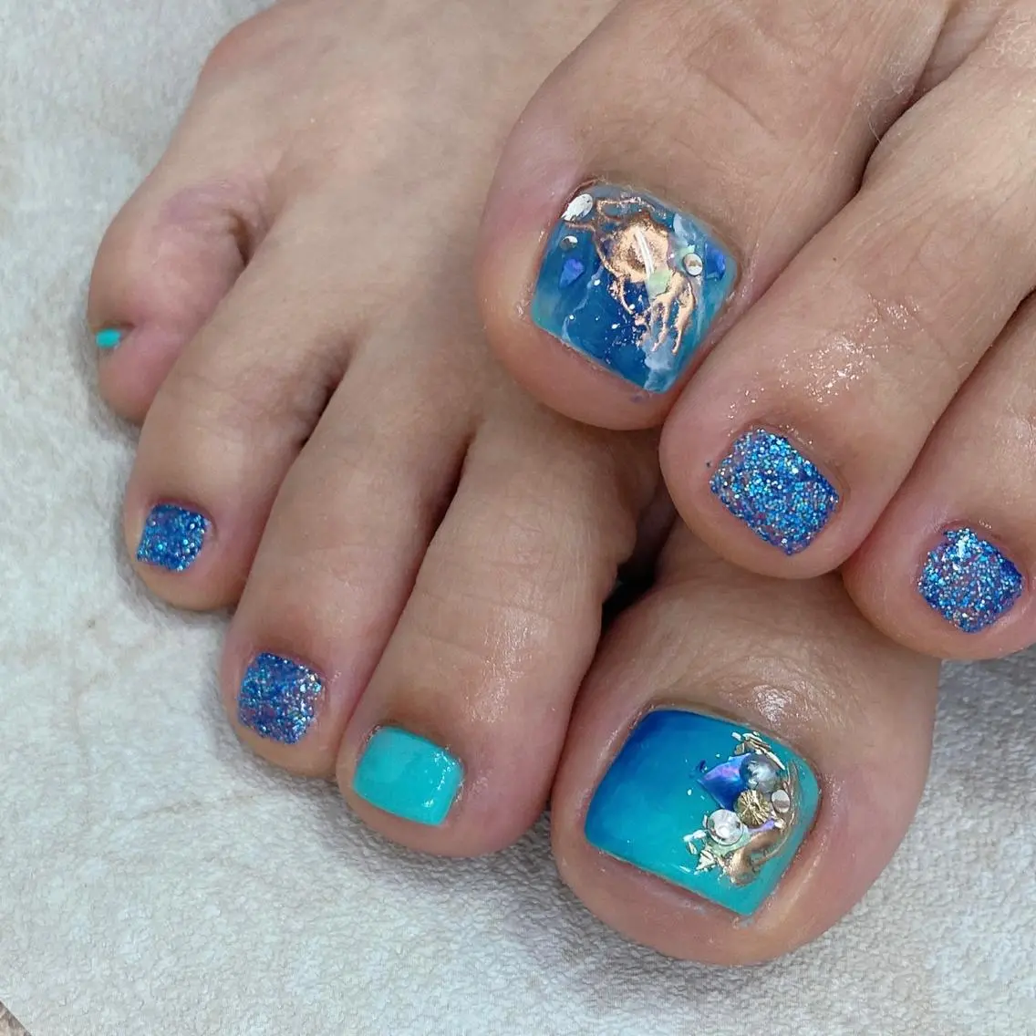 ネイル フットネイル nailsalon ∞ ﾐｶﾅﾙ ∞のネイルデザイン