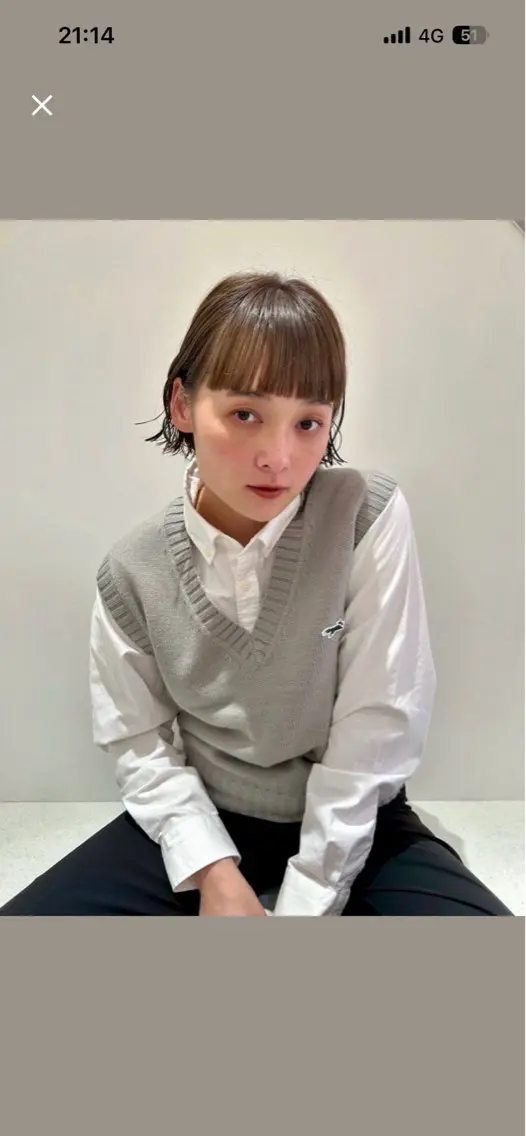 ショート パーマ 横山 心優のヘアスタイル