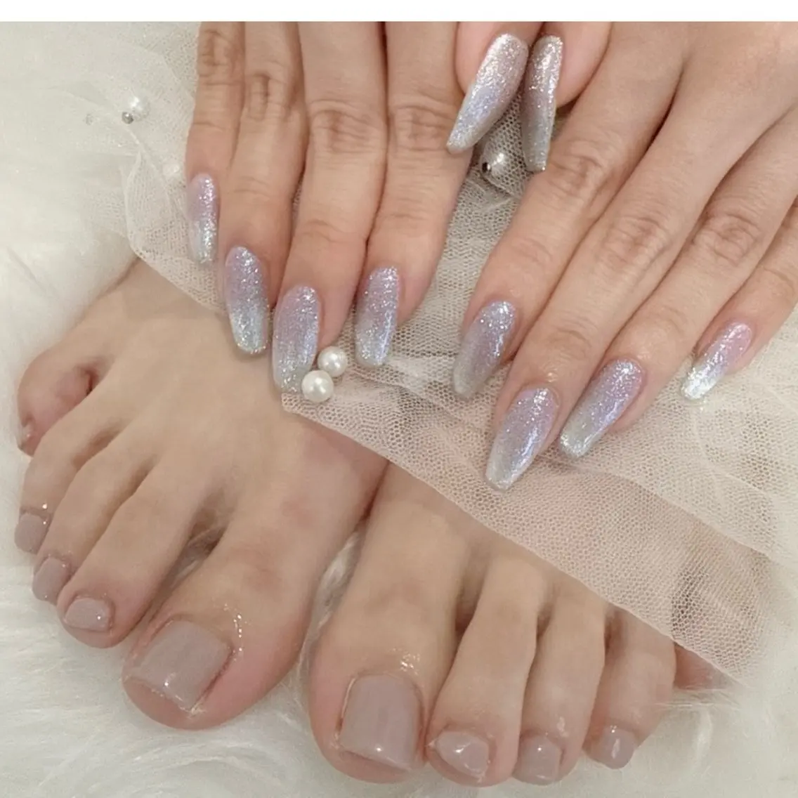 【🏝️Special coupon】ハンドandフット✨ワンカラーセット💖加工無料🪞の写真