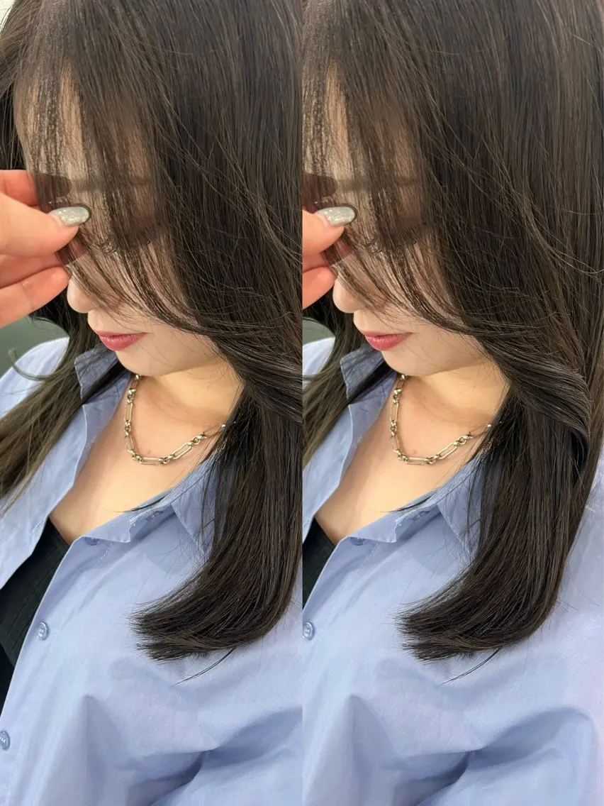セミロング ✨韓国レイヤー🦋 リピートNO.1✨のヘアスタイル