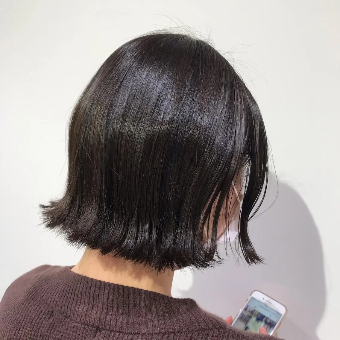 ミディアム カラー 切りっぱなしボブ ボブ カット ヘアカラー 【暖色カラー特化】 中山由梨のヘアスタイル