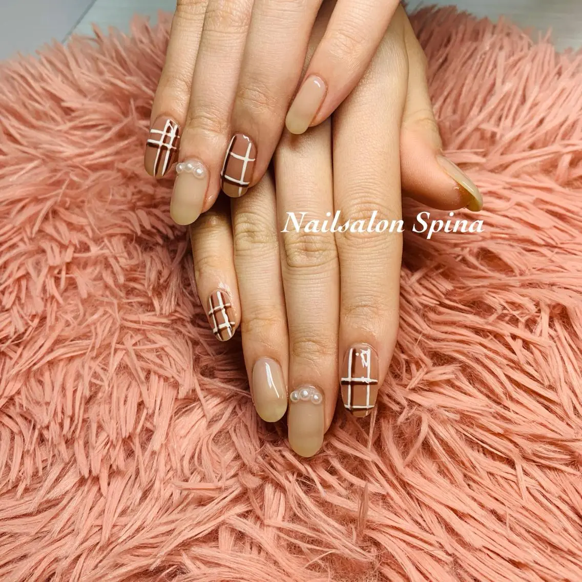ネイル アートネイル ジェルネイル 冬ネイル Nailsalon Spina 琴美のネイルデザイン