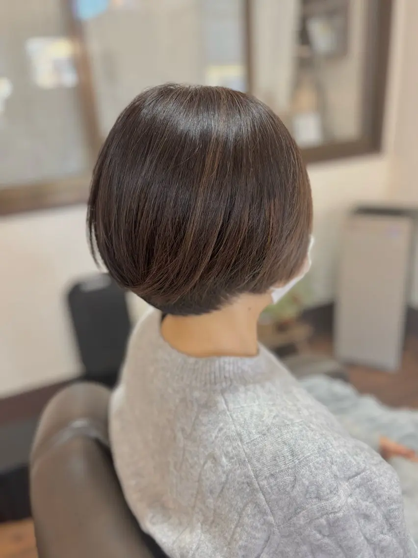 ショート カット ヘアカラー トリートメント 池岡 洋子のヘアスタイル