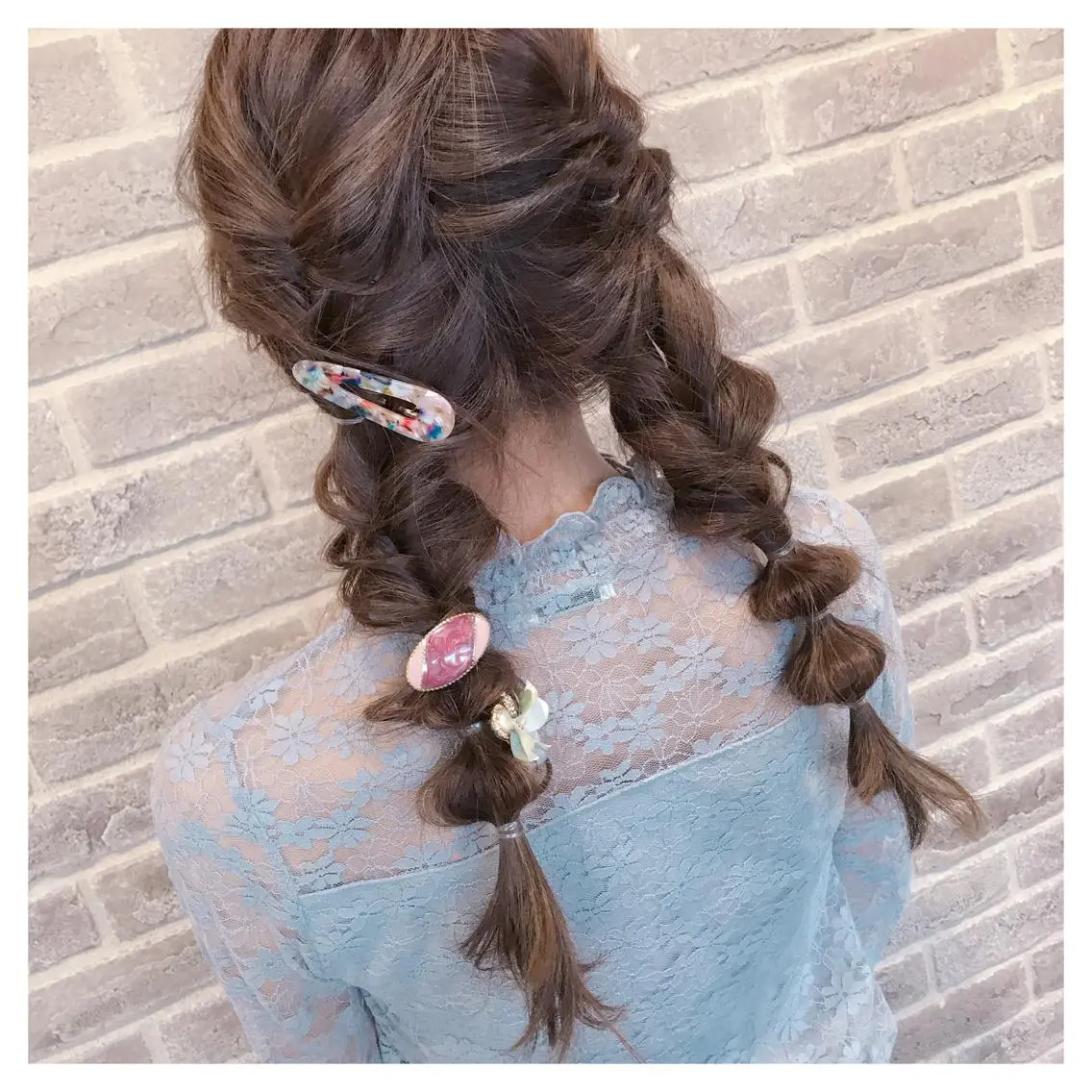 ロング ヘアアレンジ ヘアセット YUI𓍯エクステ /ニュアンスカラーのヘアスタイル