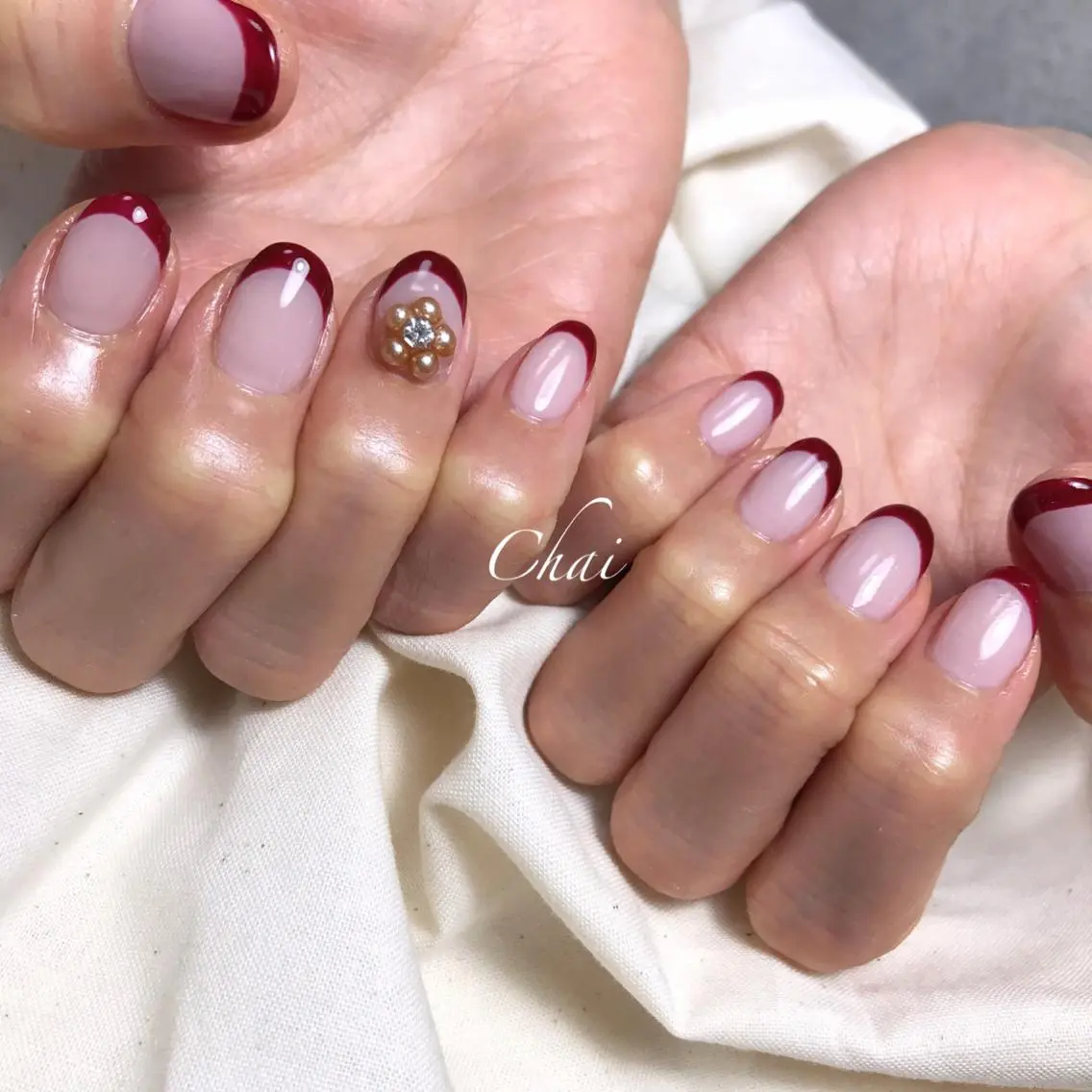 ネイル ストーンネイル chai nail &  eye📍鶴橋のネイルデザイン