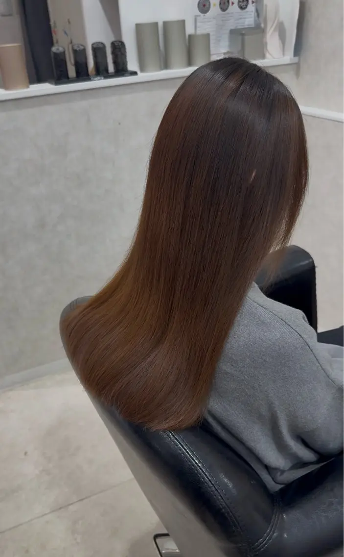 ロング カット 縮毛矯正 トリートメント 園田 翔のヘアスタイル