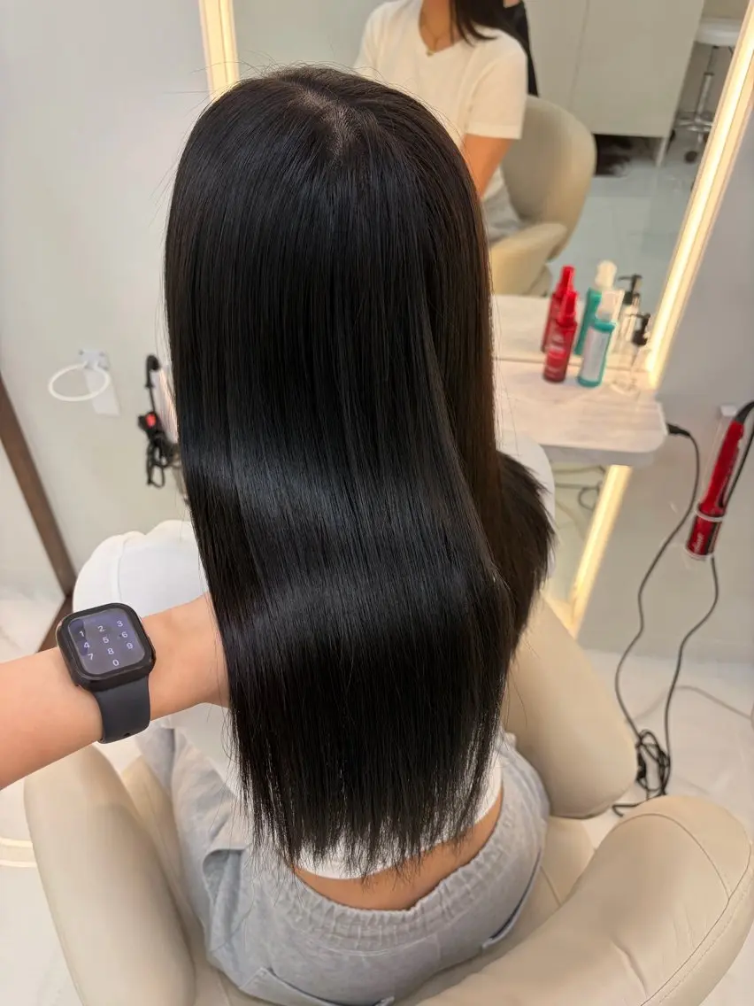 ロング カラー 黒髪 ケアカラー 透明感カラー カット ヘアカラー トリートメント ダブルカラー/髪質改 善/京都/akaneのヘアスタイル