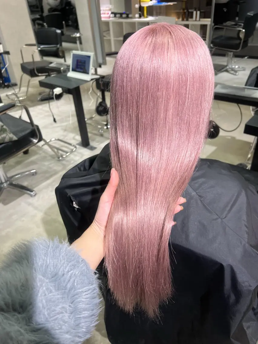 ロング カラー カット ヘアカラー トリートメント 🎀ダブルカラー/ ピンク×ガーリー🎀のヘアスタイル