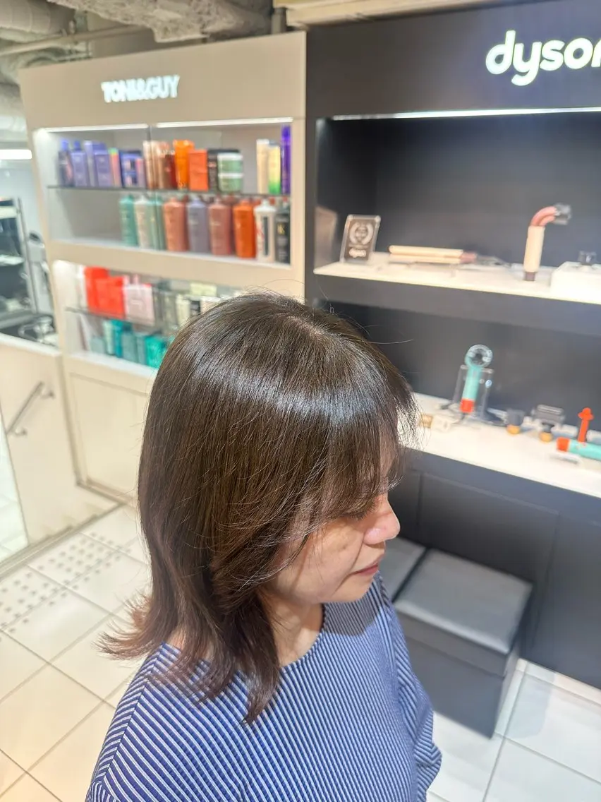 ミディアム はにいレイヤーカット モデル募集中のヘアスタイル
