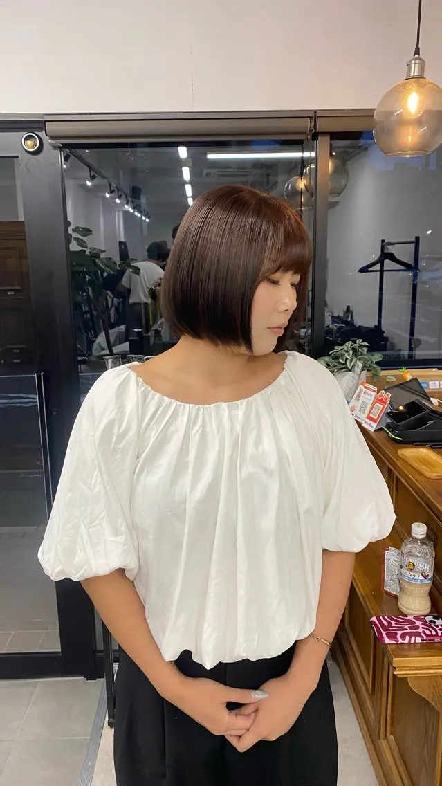 ショート 縮毛矯正 太田 すず香のヘアスタイル
