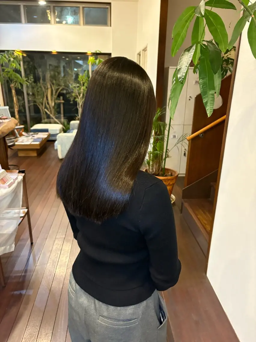 ロング 髪質改善 カット 縮毛矯正 出水 裕大のヘアスタイル