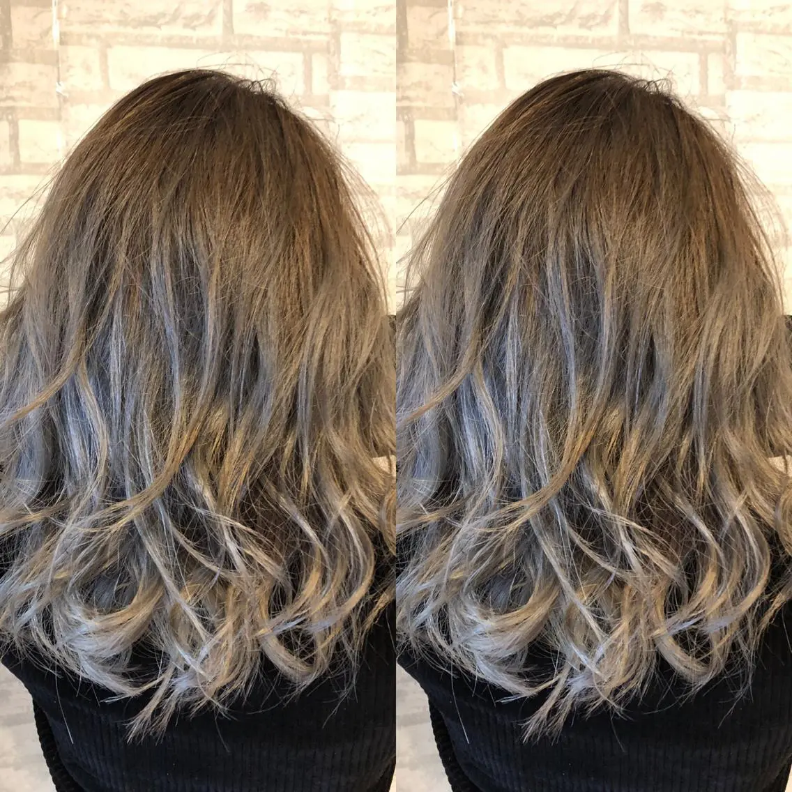 ミディアム カラー ブリーチ グレージュ 外国人風カラー カット ヘアカラー トリートメント JILBLAN京都 ショート/ハイライトのヘアスタイル