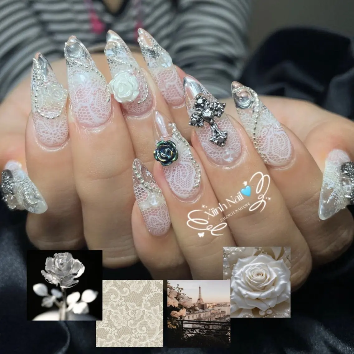 ネイル チークネイル 桜ネイル 長さ出し フットネイル ジェルネイル ハンドネイル XIINH NAIL SALONのネイルデザイン