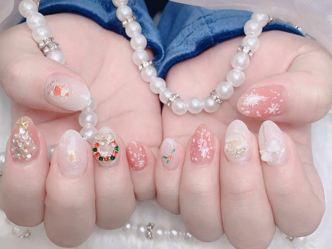 ネイル 成人式 ジェルネイル ロングネイル マグネットネイル ミディアムネイル ハンドネイル MoMoA Nail ネイル長さ出し専門店のネイルデザイン