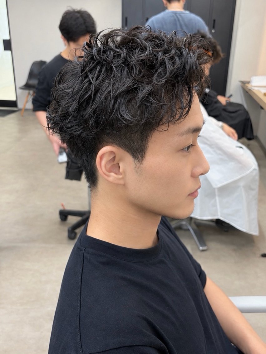 パーマ メンズ メンズパーマ カット パーマ 保立メンズカット 船橋駅メンズパーマのヘアスタイル