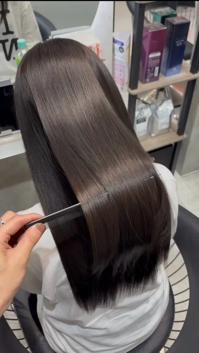 ロング カラー カット トリートメント 勝河 怜楊のヘアスタイル