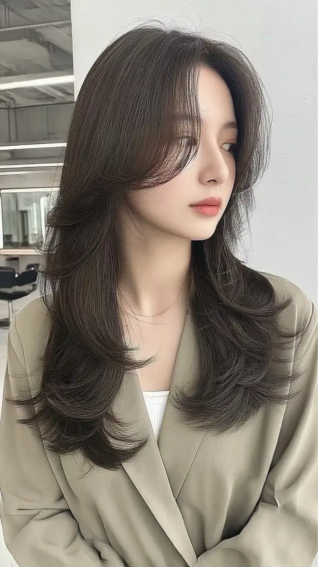ミディアム 縮毛矯正 トリートメント 絶対可愛い🍎透明感 カラーあります✨蕾祁のヘアスタイル