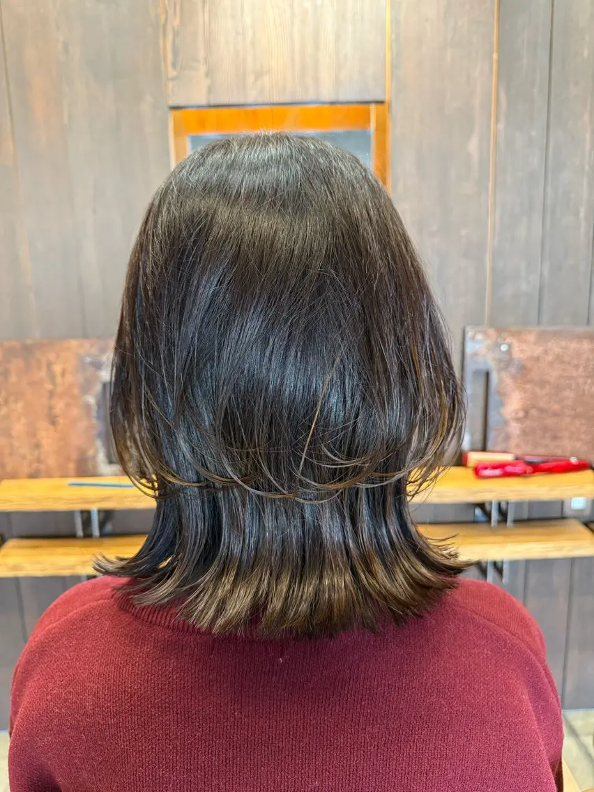 セミロング ウルフカット カット ヘアカラー トリートメント 似合わせ松本 容政のヘアスタイル