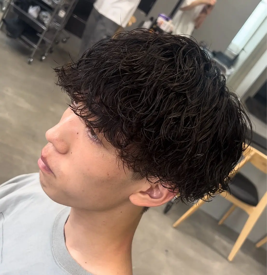 ショート パーマ メンズ 波巻きパーマ 松下 友希 【fifth】のヘアスタイル