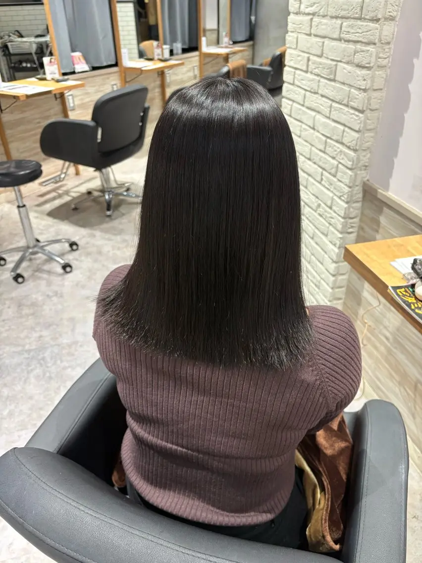 ミディアム 永田 幸枝のヘアスタイル