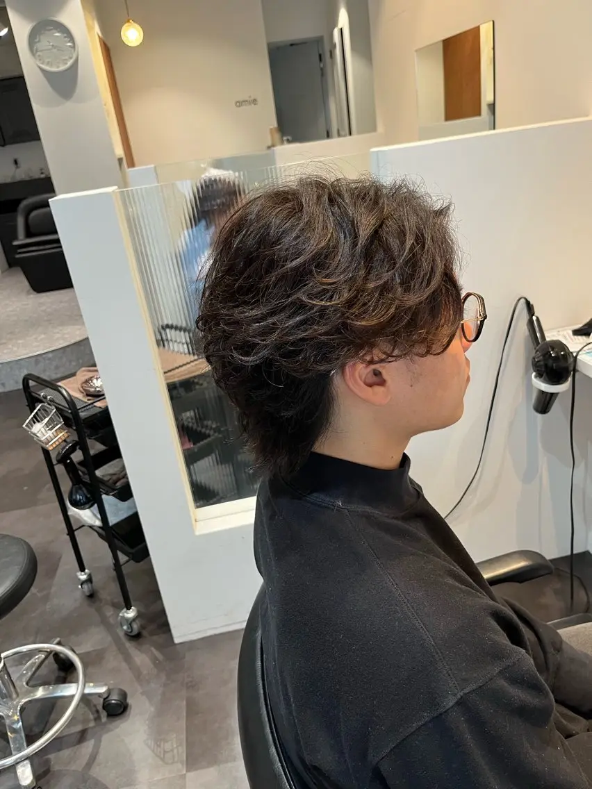 パーマ メンズ フェザーパーマ メンズパーマ カット パーマ ヘアアレンジ/ カラー/hazukiのヘアスタイル