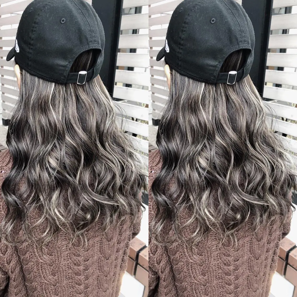 ロング カラー パーマ ヘアアレンジ ネイル グレージュ 【Diar】オーナー アキヨシケンタのヘアスタイル