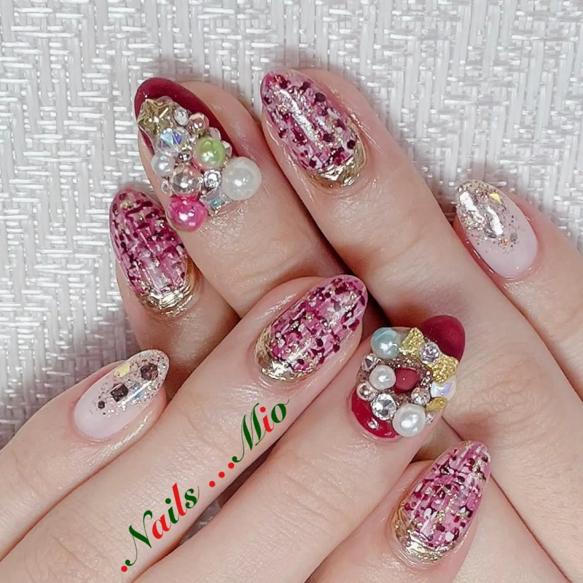 ネイル 冬ネイル クリスマス .Nails Mio 赤羽西ネイルサロンのネイルデザイン