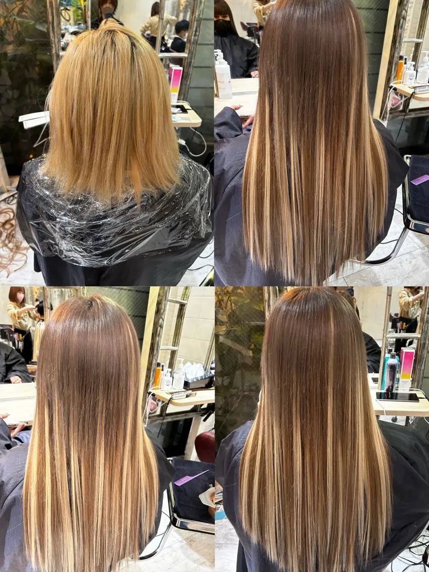 ロング カラー エクステ原宿 シンヤのヘアスタイル