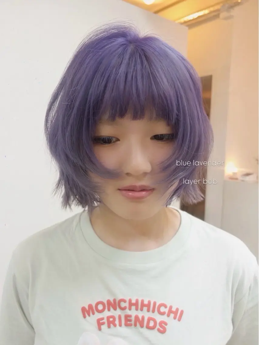ショート カラー くせ毛 顔周りカット カット ヘアカラー ふわふわ/ハイトーン /天神/neneのヘアスタイル