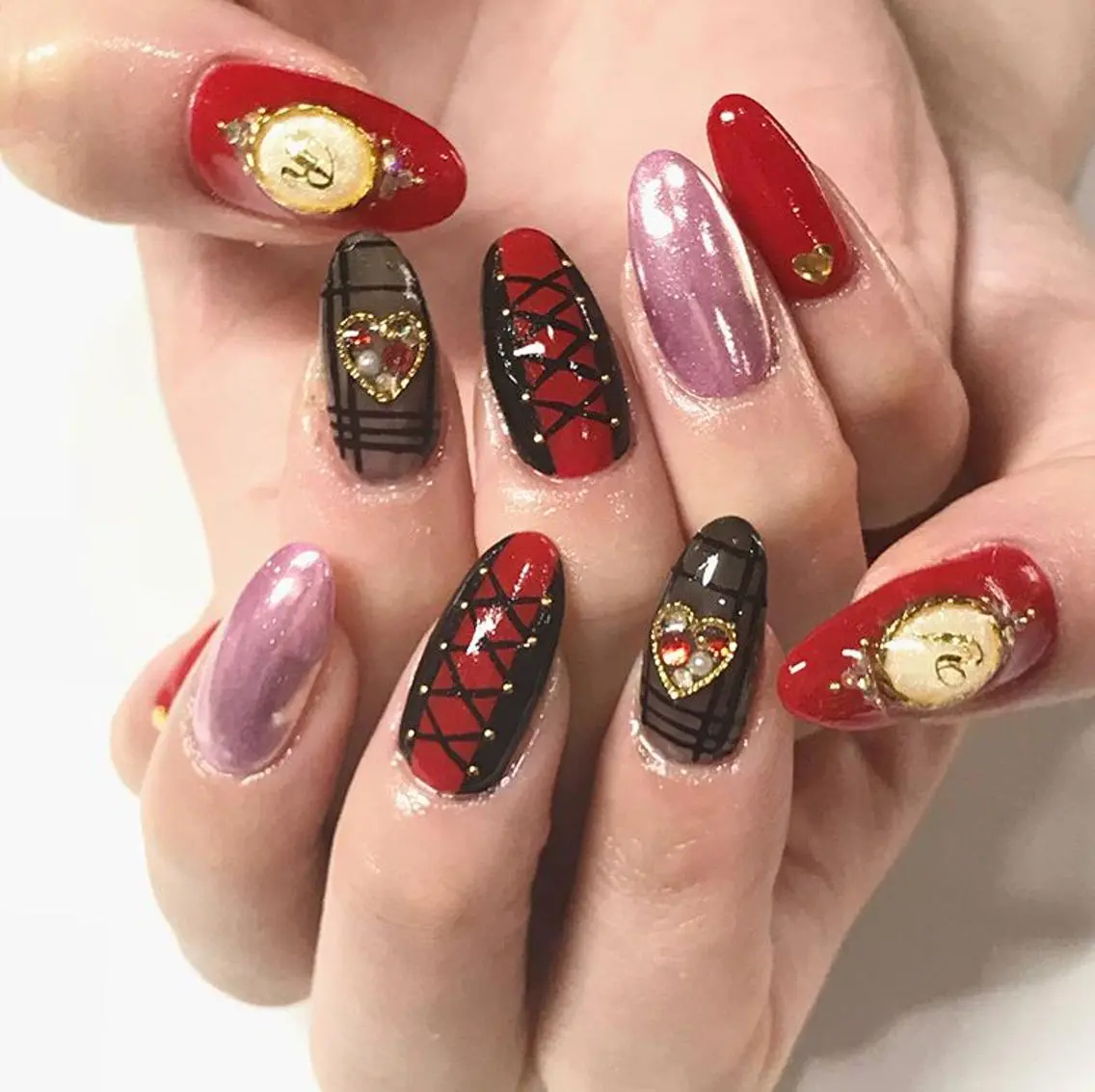 ネイル 渋谷／チップ長さ出し 👑アプレgel-xのネイルデザイン