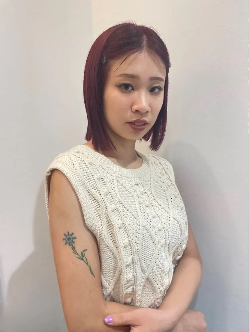 ショート カラー もりしま あやかのヘアスタイル