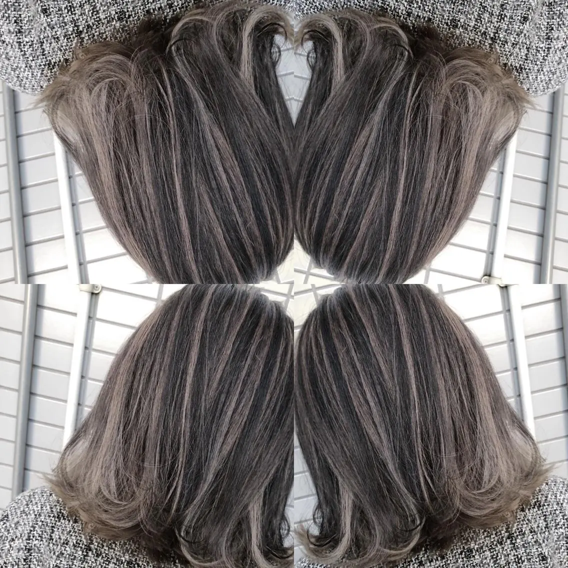 ミディアム カラー バレイヤージュ レイヤーカット ヘアカラー PSY(サイ)池袋 金田尚久🎨のヘアスタイル