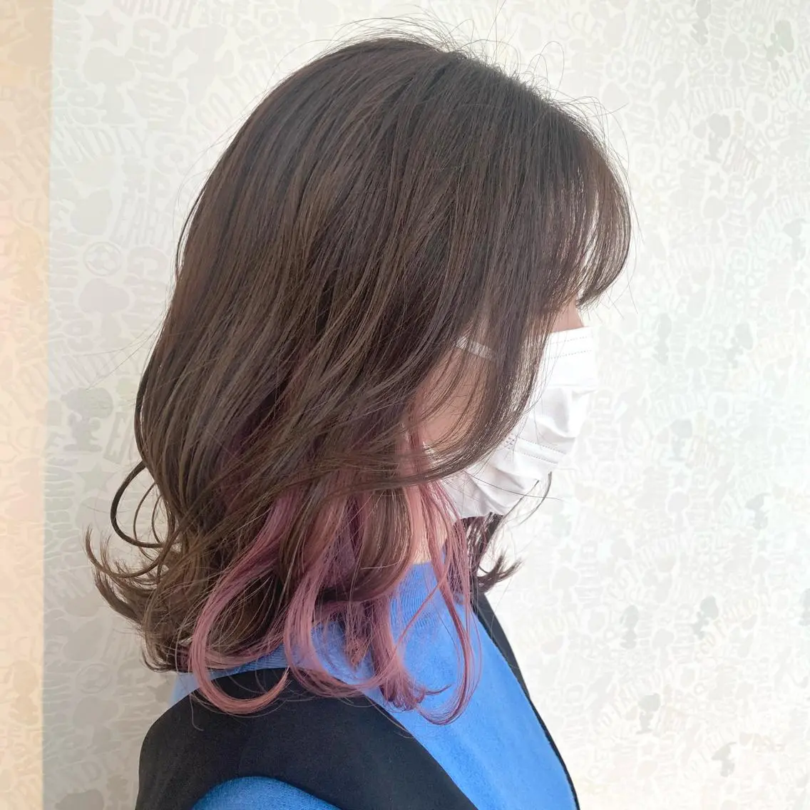 ミディアム カラー インナーカラー ラベンダーカラー ラベンダーピンク ピンクカラー ムラヨシ ショータのヘアスタイル