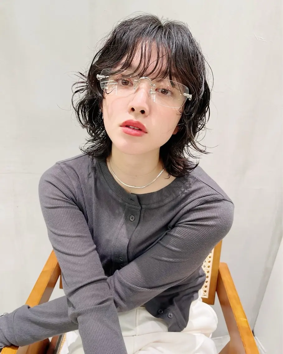 ショート パーマ レイヤーカット ウルフカット ウルフレイヤー カット パーマ 似合わせパーマ/ kazuのヘアスタイル