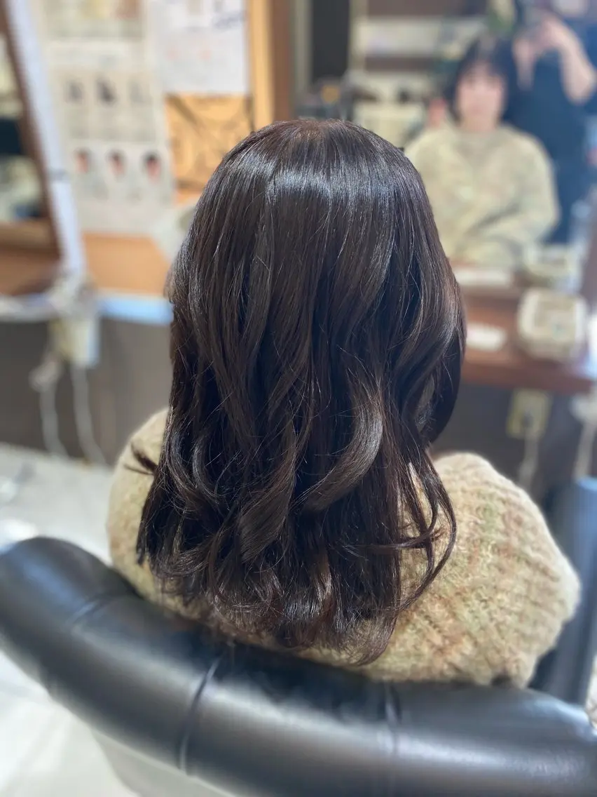 ロング カラー ブラウンカラー カット ヘアカラー Aphrodite 横手 亜紀のヘアスタイル