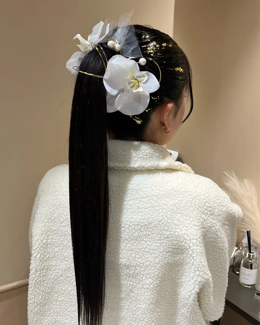 ロング ヘアアレンジ 卒業式のヘアスタイル 🫧tomoka 透明感カラー🫧のヘアスタイル