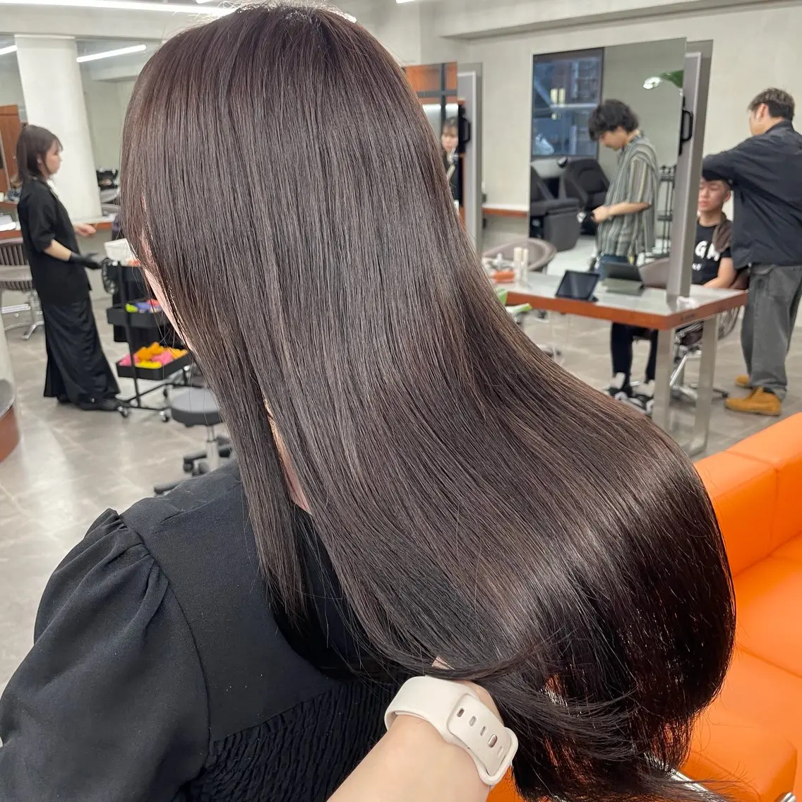 ロング カラー カット ヘアカラー 🤍ブリーチなしカラ ー/渋谷/YUU🤍のヘアスタイル