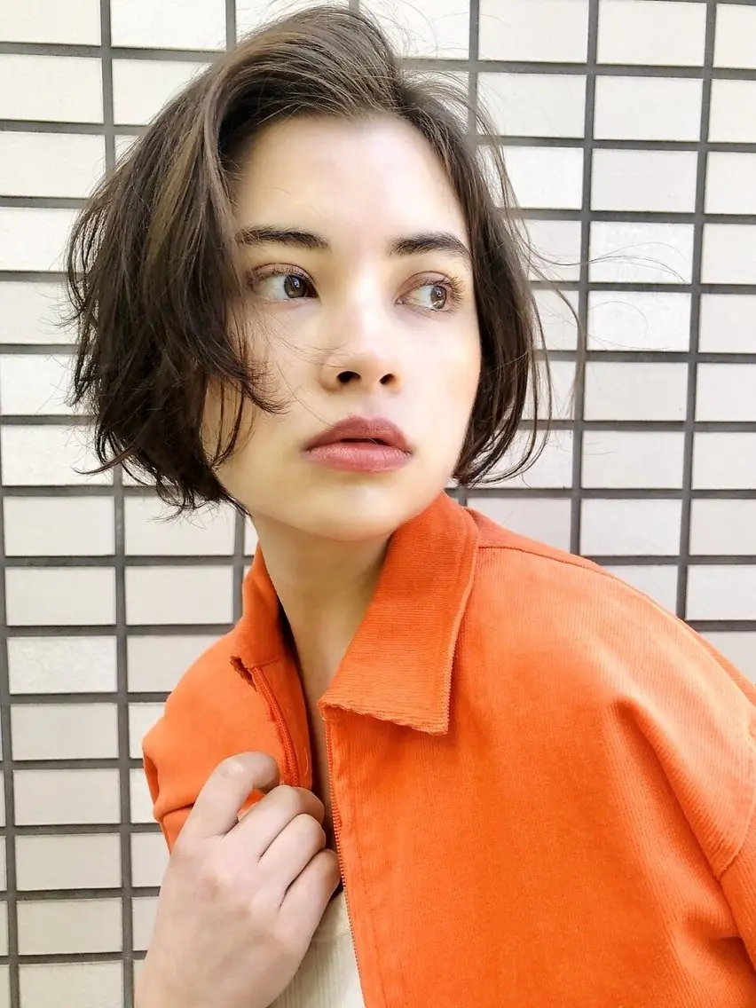 ショート カラー パーマ カット ヘアカラー ANDREY 表参道 ショート×髪質改善のヘアスタイル