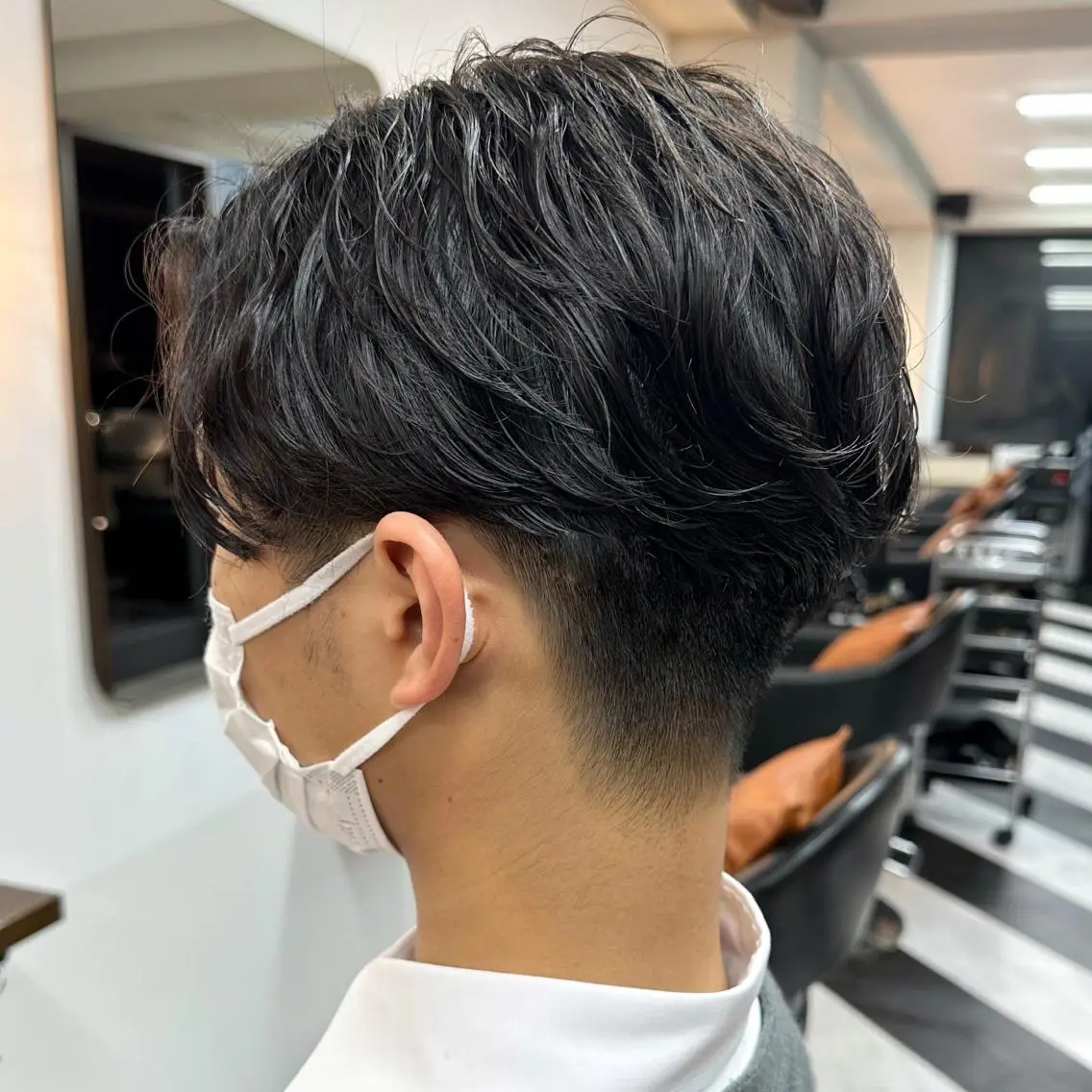 ➿🫥ニュアンス毛流れパーマ🫥➿ + メンズカット + クイックトリートメントの写真