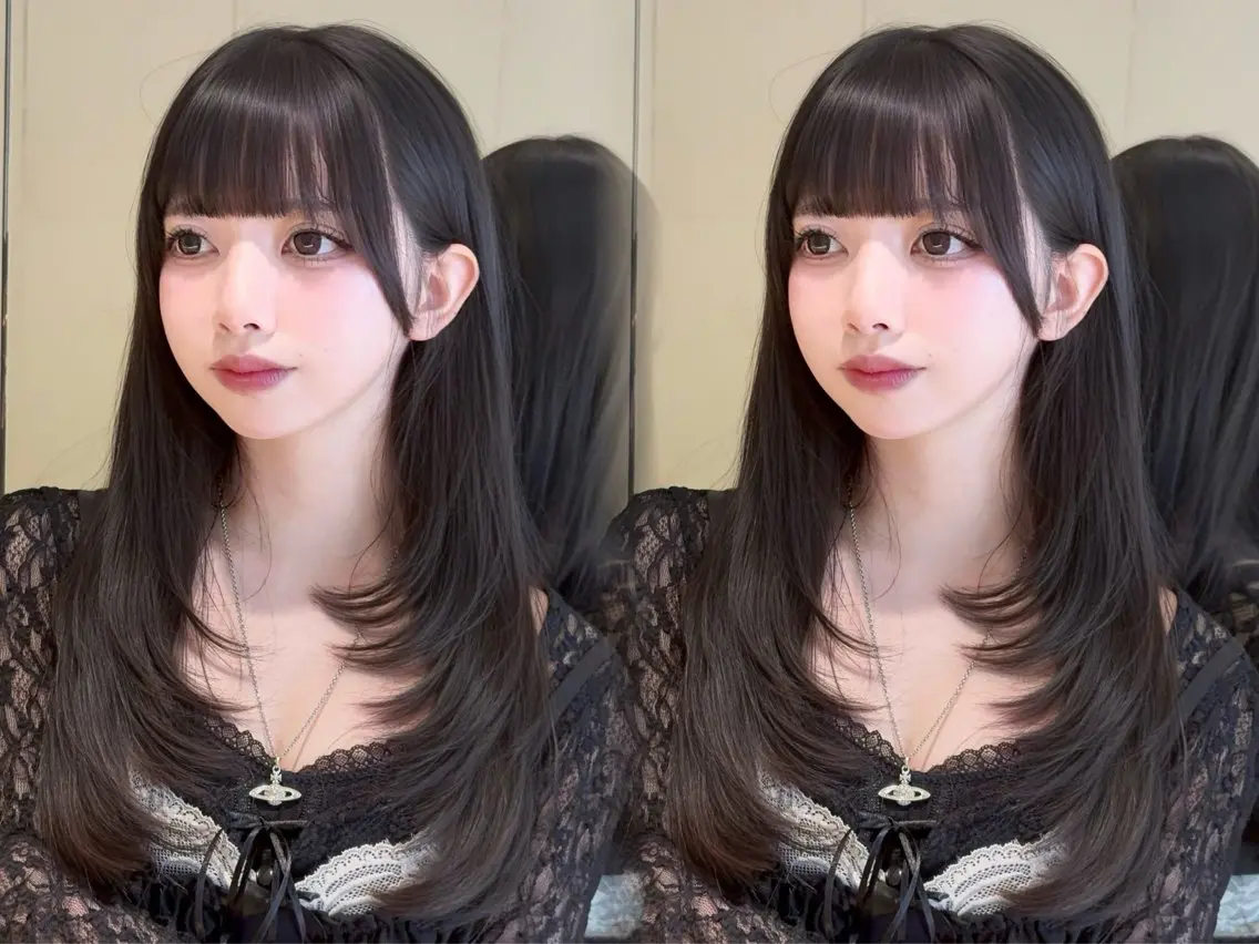 ミディアム カット ヘアカラー トリートメント 谷川が作る熊本1🥇 レイヤーカットのヘアスタイル