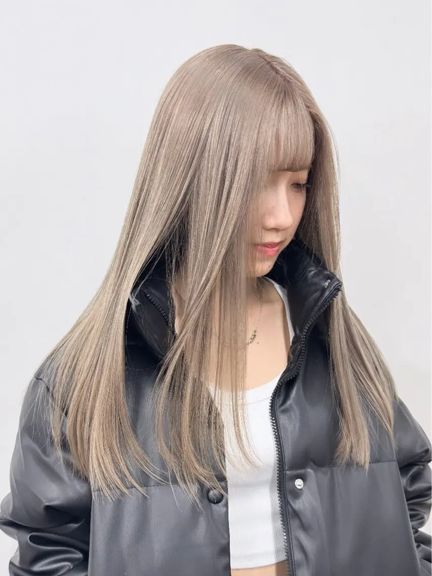 セミロング カラー ベージュカラー ブリーチ ブロンド ブラウンカラー ケアブリーチ カット ヘアカラー トリートメント ブリーチ ハイトーン 特化🌈フジタハルキのヘアスタイル