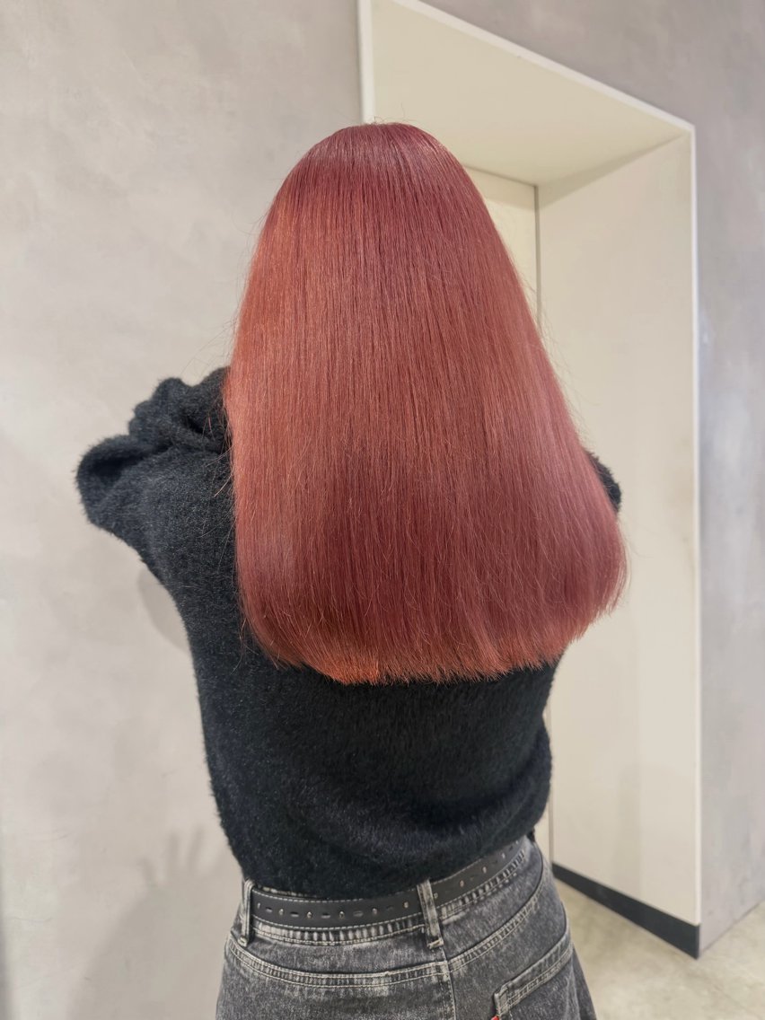 ミディアム カラー ベージュカラー ピンクカラー ピンクベージュ ヘアカラー トリートメント ブリーチ/ベージュ/ ショート/あかね🌼のヘアスタイル