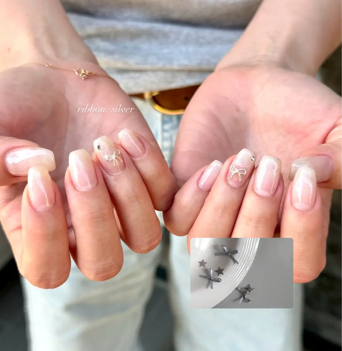 ネイル グラデーション ラメ(グリッター) ラメグラデーション ハンドネイル HazeGrass NAILのネイルデザイン
