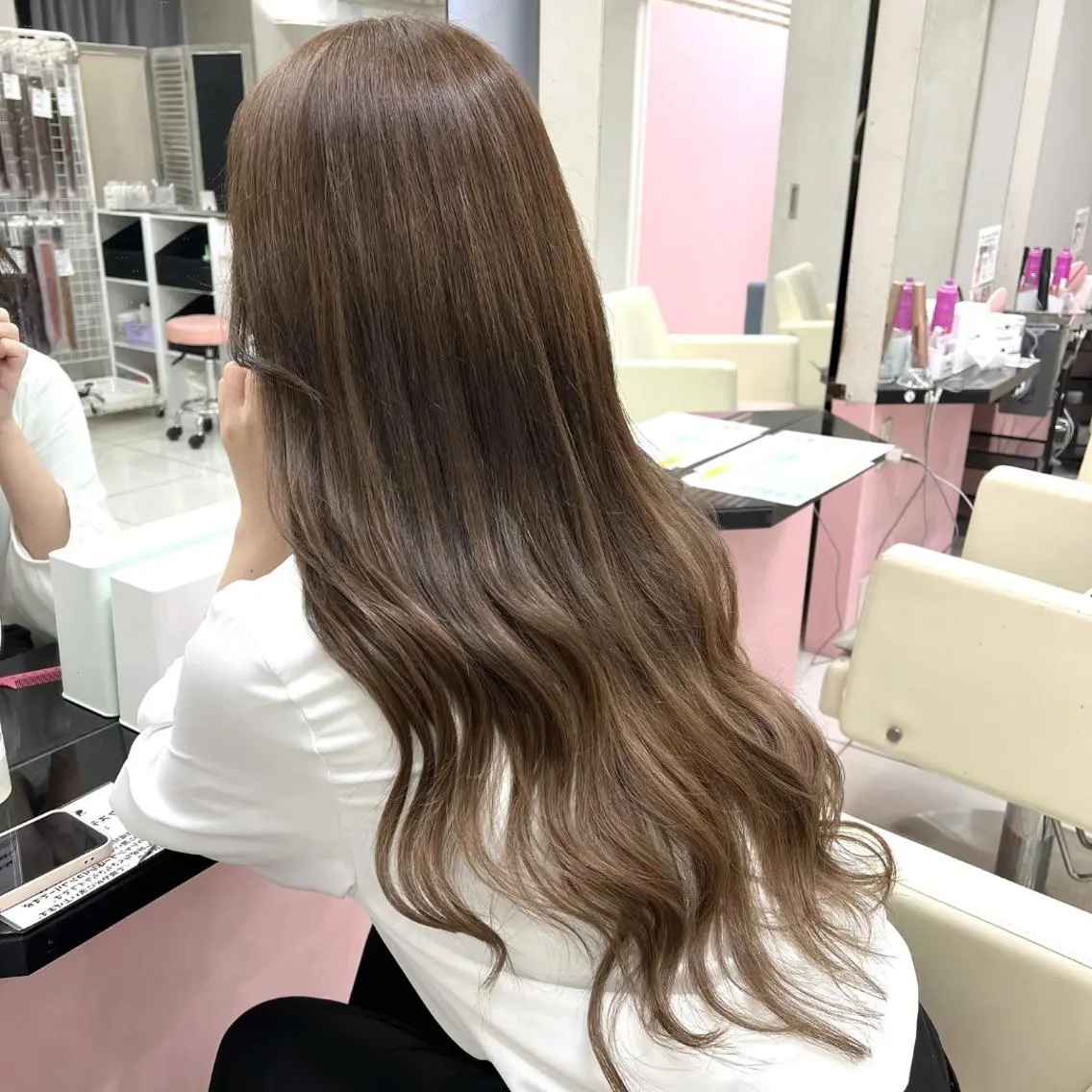 🇰🇷ヘアカラー+シールエクステ80本💎韓国ヘア🇰🇷ロングタイプ** ※補足説明を必ずお読み下さい!の写真