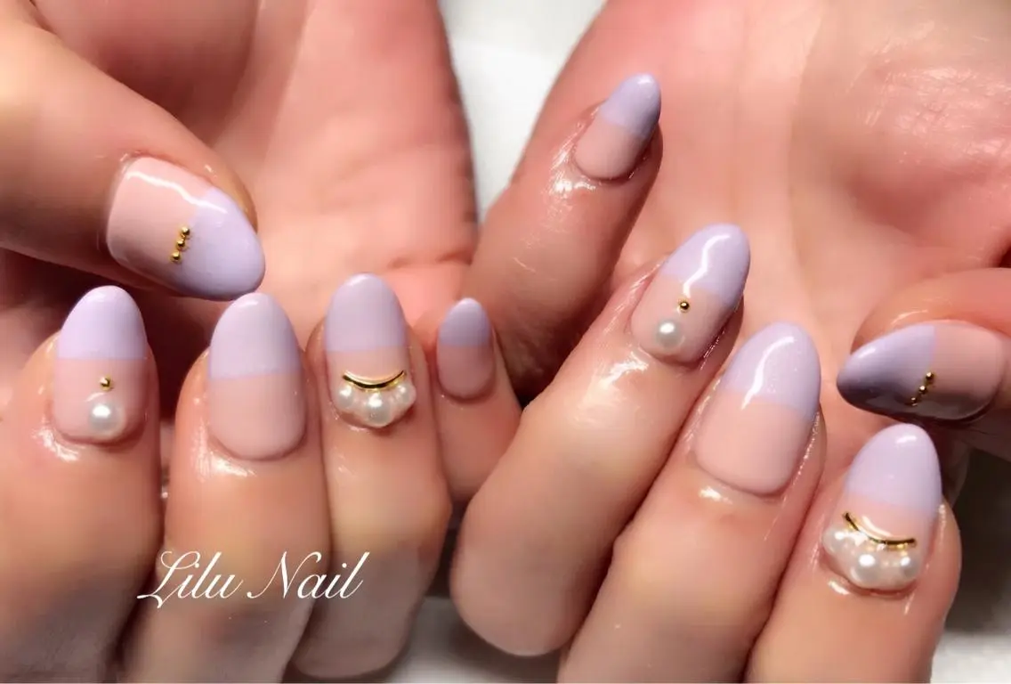 ネイル 春ネイル モチの良さ◉ フィルインネイル♡のネイルデザイン