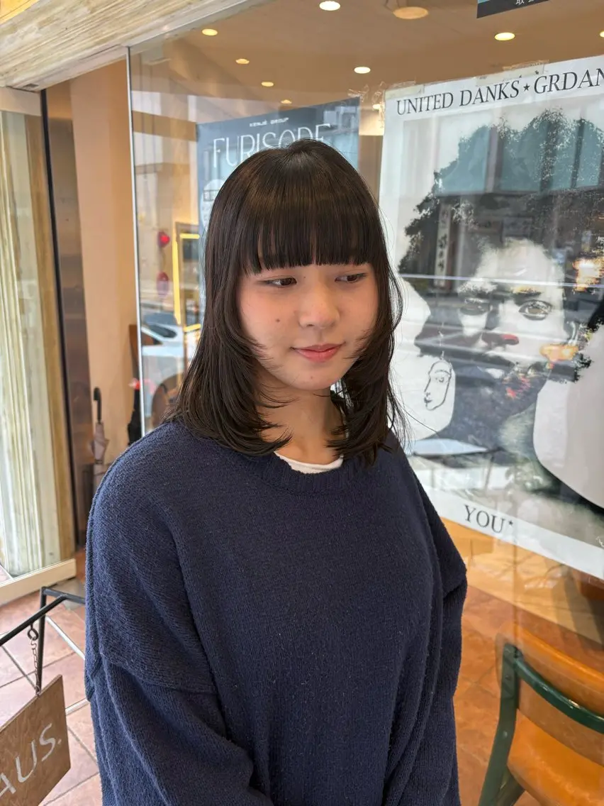 ミディアム カット 🪐海外hair/パ ーマ/暖色/ミミ🌼のヘアスタイル