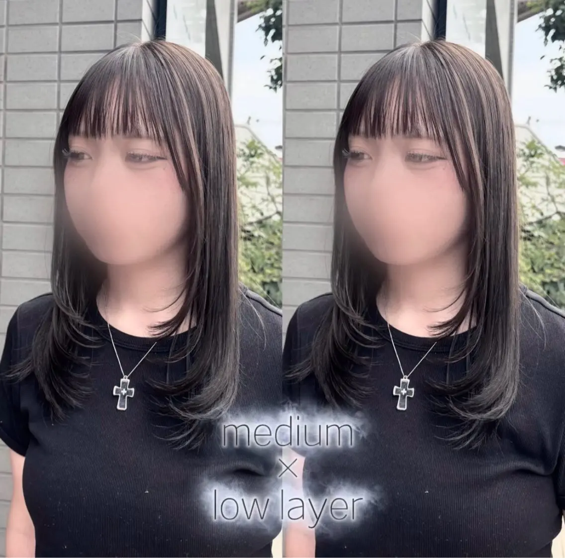 セミロング カラー ヘアカラー ✨K+plus✨ みのり✨のヘアスタイル
