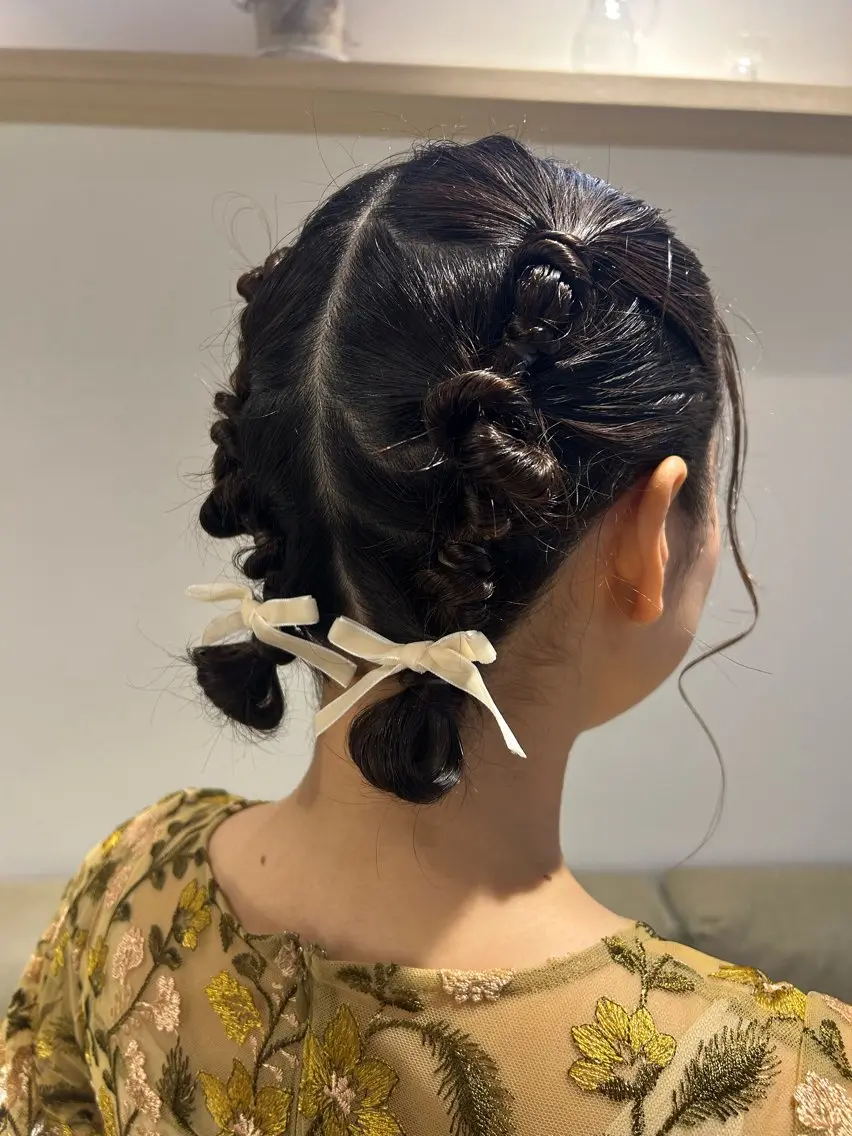 パーティーヘアセットの写真