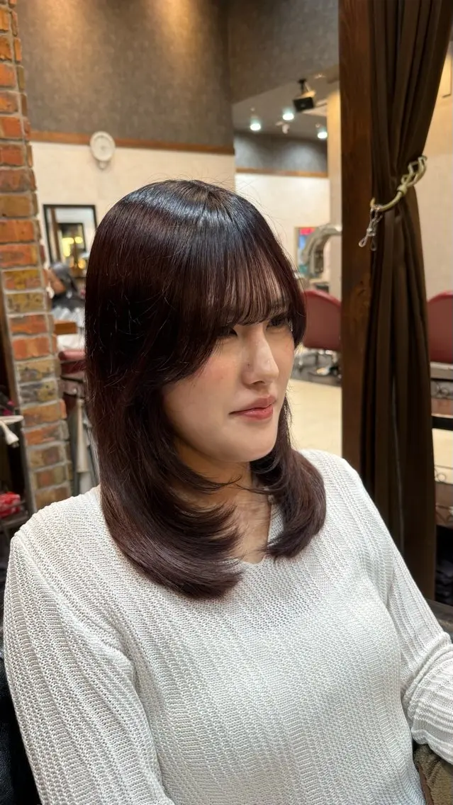 ミディアム カラー 松本 沙良のヘアスタイル